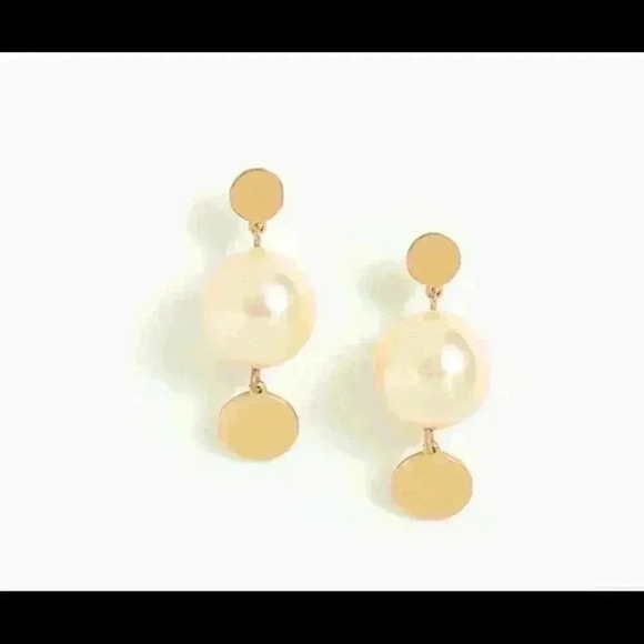 J Crew New Pearl Dangle Earrings - Picture 1 of 5